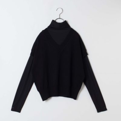 12closet(トゥエルブクローゼット)の【洗える】前後で着られるニット