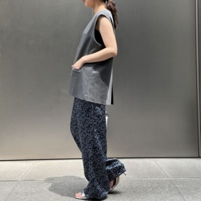 TICCA ネイビー ペイズリー柄 パンツ TICCA(ティッカ)のシルクプリントパンツ通販 | 集英社HAPPY PLUS