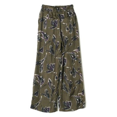 最終値下 SACRA（サクラ）リーフプリント パンツ サロペット 日本製 38 SACRA - SACRA サクラ 23SS 日本製 BILLOW LEAVES PANTS リーフ