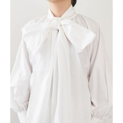 Whim Gazette(ウィム ガゼット)のボウタイドルマンブラウス通販