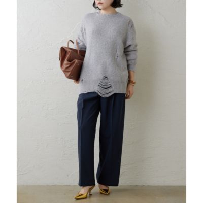 超美品雑誌掲載　Whim Gazetteウィムガゼットウール混ワイドタックパンツ 超美品雑誌掲載 Whim Gazetteウィムガゼットウール混ワイド