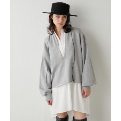 Whim Gazette(ウィム ガゼット)のスウェットVネックプルオーバー