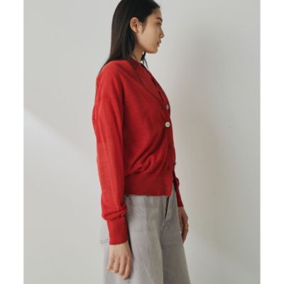 Whim Gazette(ウィム ガゼット)のシアーリネンカーディガン通販