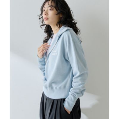 Whim Gazette(ウィム ガゼット)のハーフジップロゴ裏毛プルオーバー