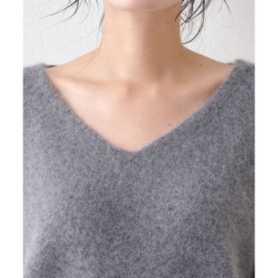 Whim Gazette(ウィム ガゼット)のフォックスウール Vネックプル