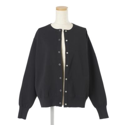 E by eclat(イーバイエクラ)のミラノリブスナップカーディガン通販