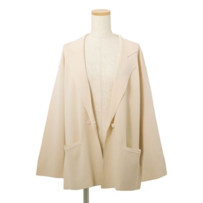 【THREE DOTS】ショールカラー カシミアブレンド ニットジャケット S ジャケット テーラードジャケット カシミヤブレンド ニット レディース