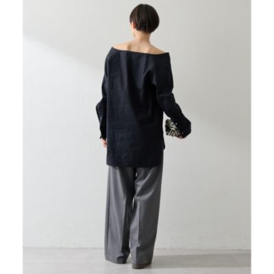 Whim Gazette(ウィム ガゼット)のブロードオフショルダーブラウス通販