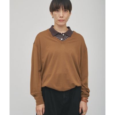 Whim Gazette(ウィム ガゼット)の【GEMINI】ハイゲージVネックニット