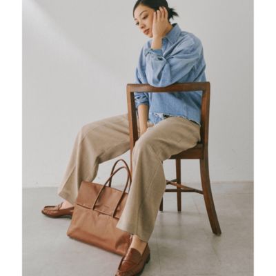 美品⭐︎ウィムガゼット　ジュートライクタックパンツ ベージュ　サイズ34 セール】ジュートライクタックパンツ（スラックス）｜Whim