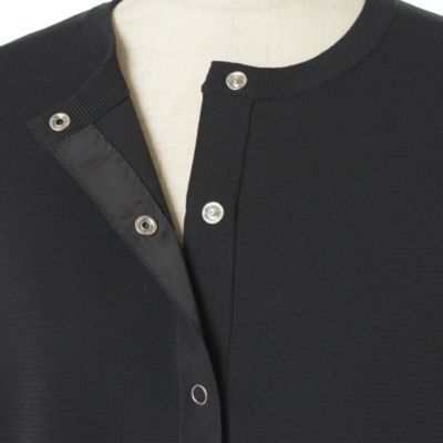 E by eclat(イーバイエクラ)のミラノリブスナップカーディガン通販