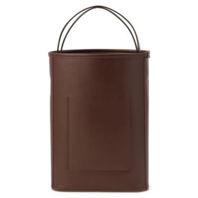 【美品】SCUE スキュー　ハンドバッグ 茶色 SCUE(スキュー)のHalf Cylinder bucket bag （LARGE）通販 | 集英社
