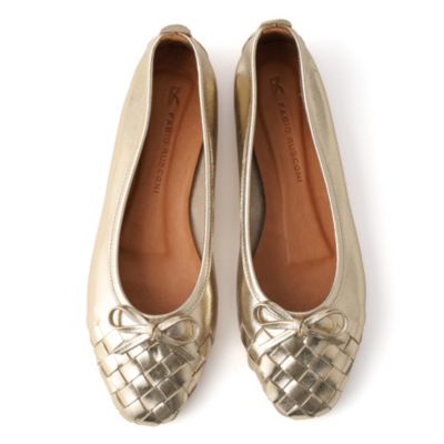 FABIO RUSCONI(ファビオ ルスコーニ)のレザーメッシュフラットシューズ