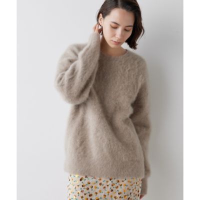 Whim Gazette(ウィム ガゼット)のカシミヤ混クルーネックファー