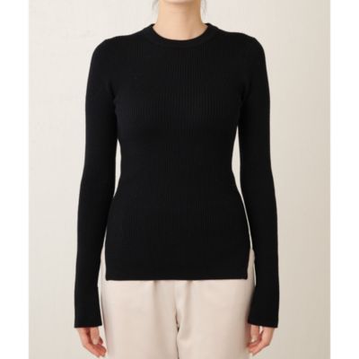 超美品♡24AW ウィムガゼット/RIBクルーネックプルオーバー リブニット Whim Gazette(ウィム ガゼット)のRIB クルーネックプルオーバー通販