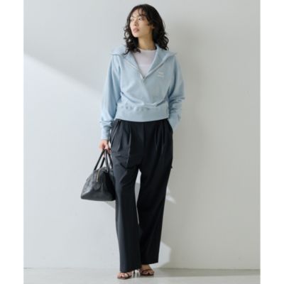 Whim Gazette(ウィム ガゼット)のハーフジップロゴ裏毛プルオーバー