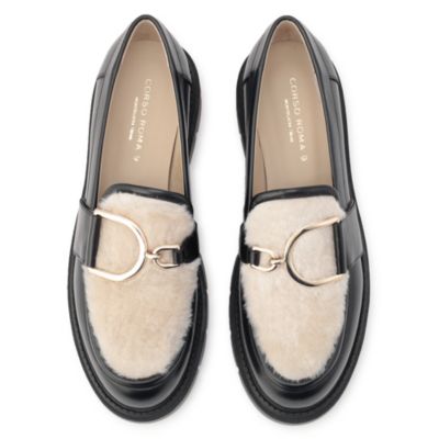 CORSO ROMA，9(コルソローマ ノーヴェ)のムートンローファー通販