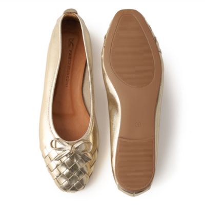 FABIO RUSCONI(ファビオ ルスコーニ)のレザーメッシュフラットシューズ