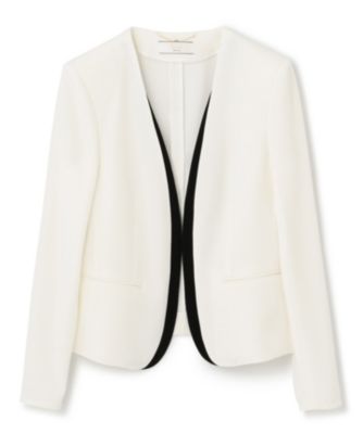 【美品】ベイジ　24ss　BEIGE　CINDY　ノーカラージャケット　ホワイト BEIGE，(ベイジ)のEC再販不可 CINDY / ノーカラージャケット通販