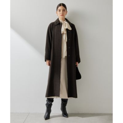 Whim Gazette(ウィム ガゼット)のヘリンボーン ステンカラーコート通販 | 集英社HAPPY PLUS STORE