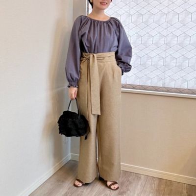 ハピプラ　ハッピープラス　12closet ギンガム　パンツ 12closet(トゥエルブクローゼット)の【コラボ】【洗える】ギンガム