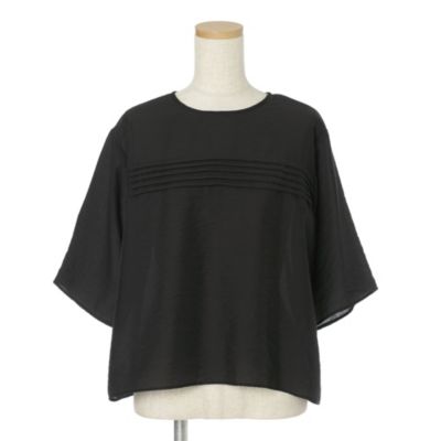 [新品HER.]ブラックタイブラウス(新品未使用タグ付き) 襟付ブラウス[品番：IGAW0002260]｜axes femme（アクシーズ