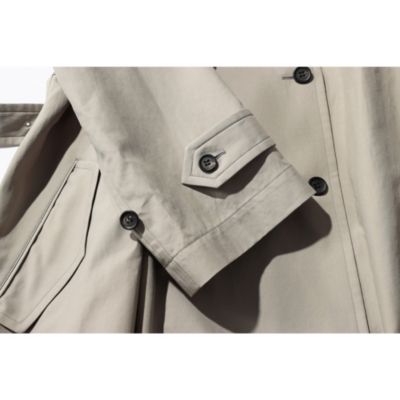 BOWTE(バウト)のFINX COTTON DOUBLUE CLOTH OVER FIT HALF TRENCH COAT