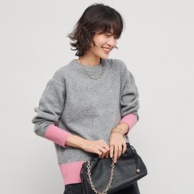 NOLLEY'S(ノーリーズ)の5Gノアリスクルーネックプルオーバーニット通販