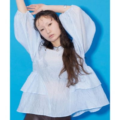 ウィムガゼット THE PAUSE ジャガードフレアブラウス Whim Gazette(ウィム ガゼット)の【THE PAUSE】ジャガードフレア