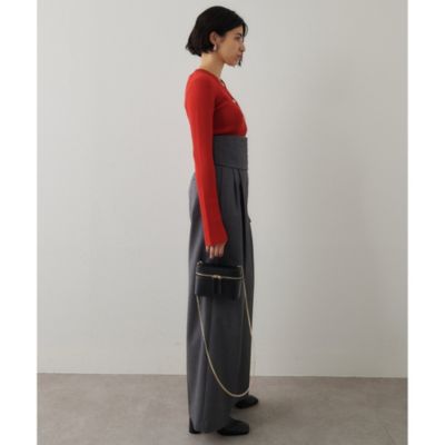 【定番】ウィムガゼット★リブニットカーディガン ブラック whim Gazette ブラック カーディガン タンクトップFサイズ ラメリブ