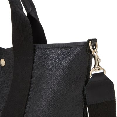 【美品】TOPKAPI トプカピ　スコッチグレイン ネオレザー トートバッグ 黒 TOPKAPI(トプカピ)のスコッチグレイン ネオレザー トート バッグ