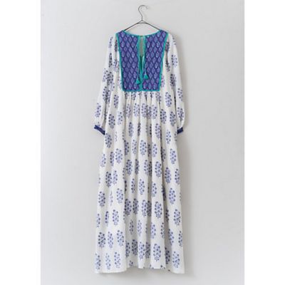 ne Quittez pas(ヌキテパ)のCOTTON VOILE ETHNIC COMBINATION PRINT GATHER DRESS通販 |  集英社HAPPY PLUS STORE