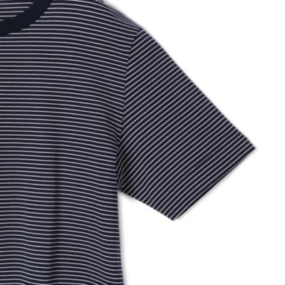 SLOANE(スローン)の72／2コットン天竺 マイクロボーダーTシャツ通販