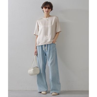 ウィムガゼット サテンTブラウス ウィムガゼット サテンTブラウス Whim Gazette(ウィム ガゼット