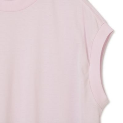 BLAMINK(ブラミンク)のコットンクルーネック 刺繍 ノースリーブTシャツ