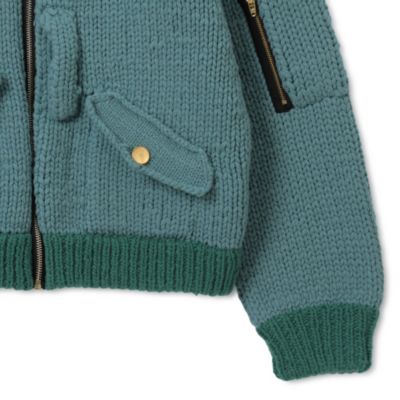 gim context MA－1 Hand－Knitted Flight Jacket