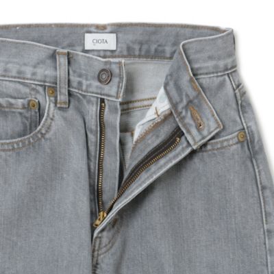 CIOTA (シオタ) グレー スビンコットン 13,5oz ワイドテーパード