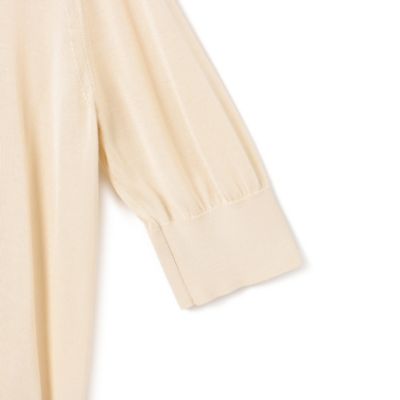 SLOANE スローン ワイドフィットシルク ノースリーブ モックネック SLOANE(スローン)の18G天竺 ワイドフィットシルク 半袖モックネック