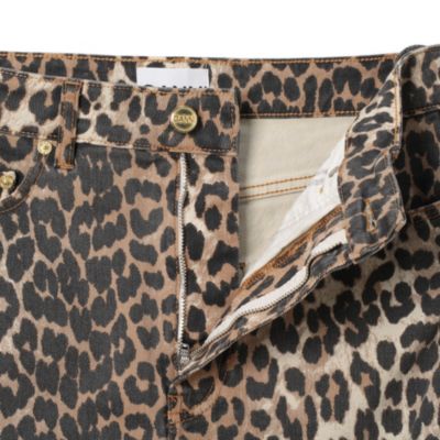 新品未使用　GANNI ヘビ柄 合成皮革 ラップスカート 膝丈 GANNI（ガニー）の「GANNI レオパードマキシスカート（スカート
