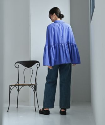 STYLE DELI(スタイルデリ)の【BLK001】ポンチョ風シャツブラウス