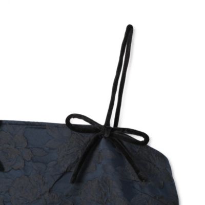 ワンピースその他 Ganni Botanical Jacquard Strap Midi One Piece Peacoat F97052 Peacoat Navy Blue Botanical Jacquard Strap Midi Dress | GANNI US