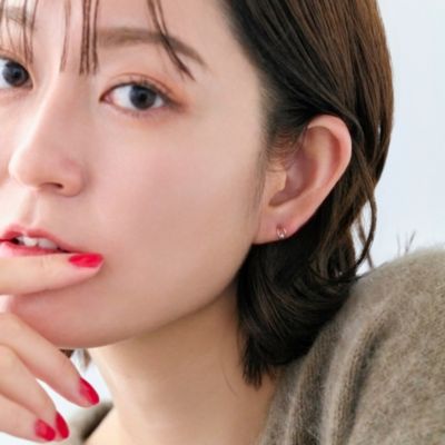Phoebe(フィービィー)の【K10】リーフダイヤモンドピアス ローズ