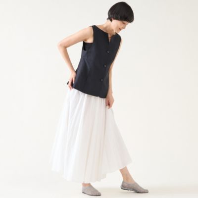 martinique 平織サマーチェックポプリンジレ martinique(マルティニーク)の平織サマーチェックジレ