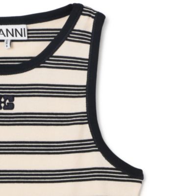 GANNI(ガニー)のStriped Soft Cotton Rib Tank Top通販 | 集英社