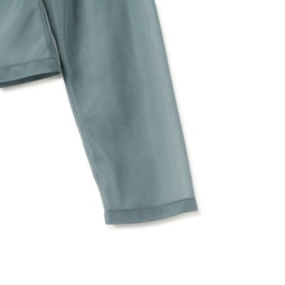 AMOMENTO(アモーメント)のSHEER HOODED ZIP UP JUMPER通販