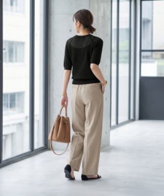 STYLE DELI(スタイルデリ)のデコルテシアー5分袖シャリ感ニット