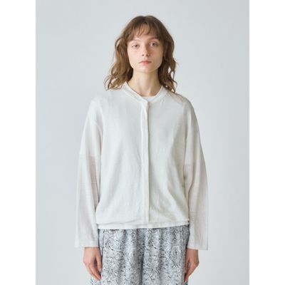 定価3万円 Phlannel カーディガン リネン80% ホワイト MidiUmi(ミディウミ)のリネン巾着カーディガン通販 | LEEマルシェ
