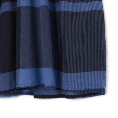 【pas de calais】チェックスカート TWプリーツチェックスカート(S(140cm) 紺): ジュニア - ナルミヤ