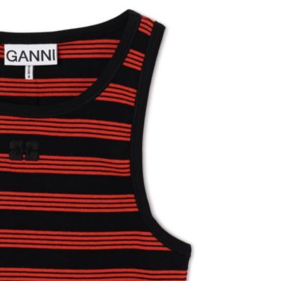 GANNI(ガニー)のSoft Cotton Rib Striped Tank Top通販 | mirabella