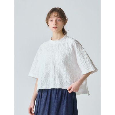 MidiUmi - 【お客】ミディウミ小花ピンクブラウス MidiUmi(ミディウミ)のジャカードショートプルオーバー通販